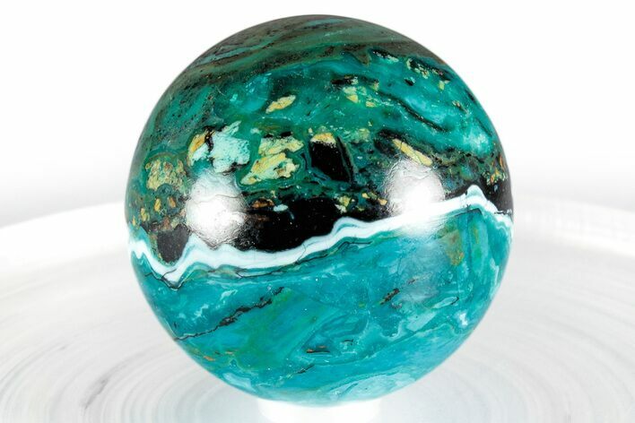 Atacama Blue Opal (Chrysocolla & Opal) Sphere - Chile #352162